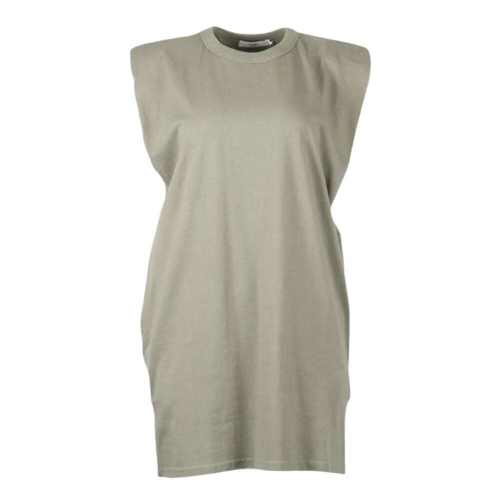 The Frankie Shop Khaki Cotton Pullover Boxy T-Shirt Mini Dress Size XS